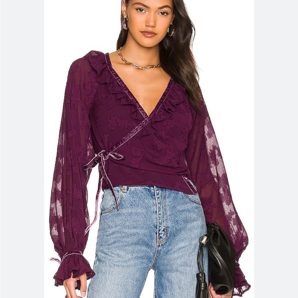 Sienna Blouse in Berry Red sz S NWT